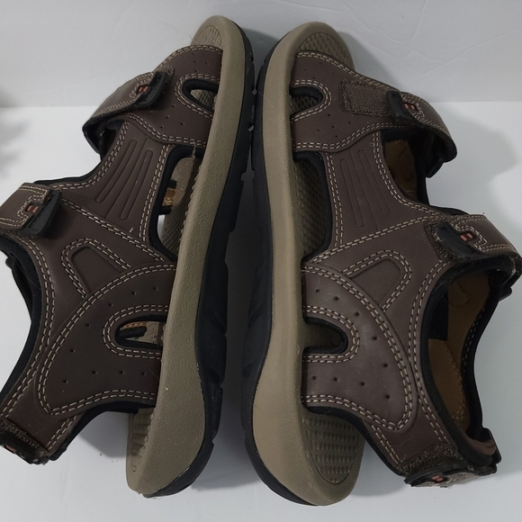 KHOMBU HOWARD Mens Brown Comfort Athletic Hiking Sandals Sz 10M Adjustable Strap - Picture 7 of 10